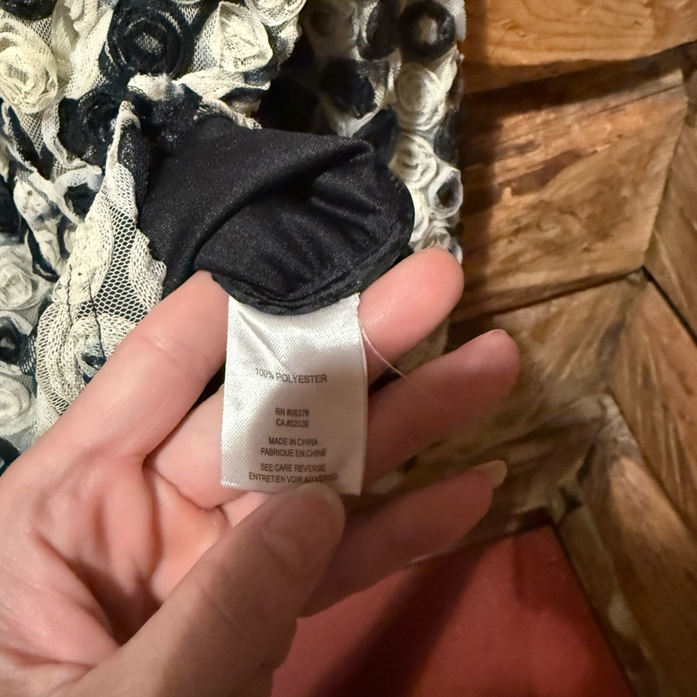 🖤Elegant Black and White Floral M Samuel Dong Jacket - Picture 5 of 6